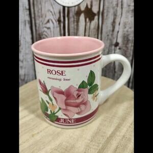 Vintage Monthly Florals Mug Rose You're Simply Irresistible-Love By Ganz Cup C26